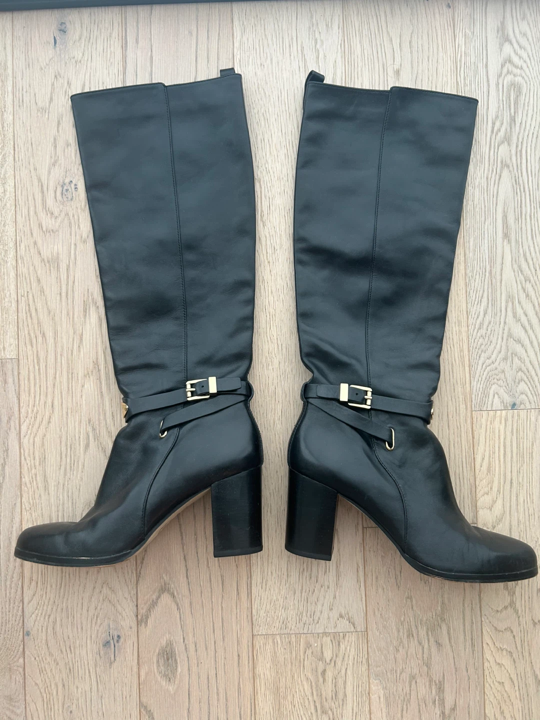 Michael Kors Black Leather Knee-High Boots
