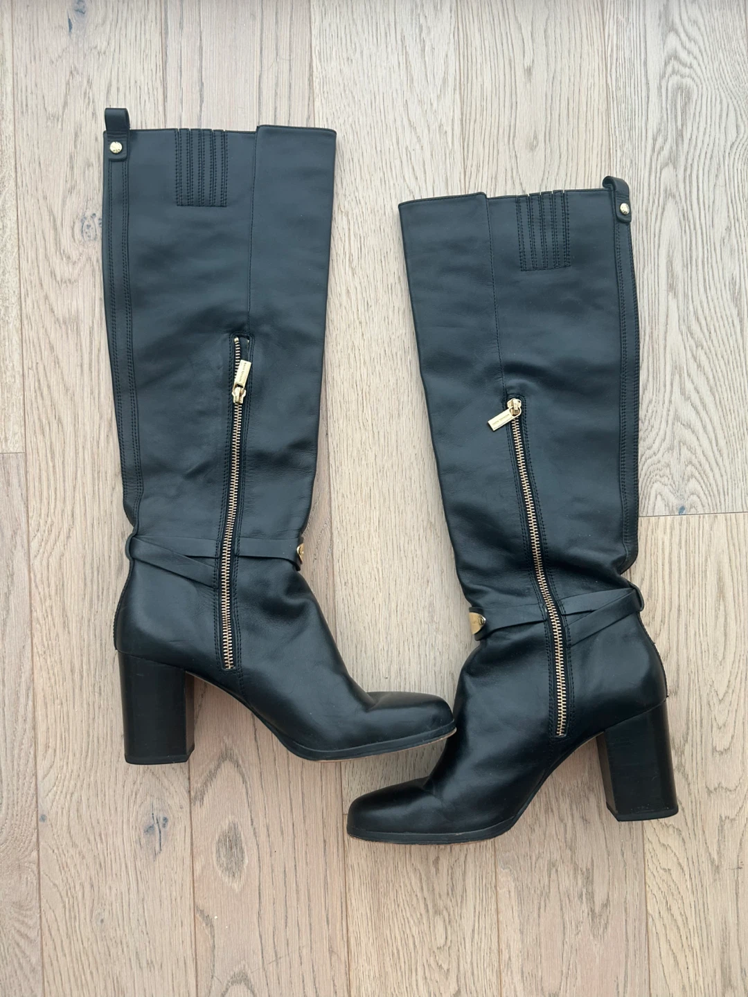 Michael Kors Black Leather Knee-High Boots - photo 2