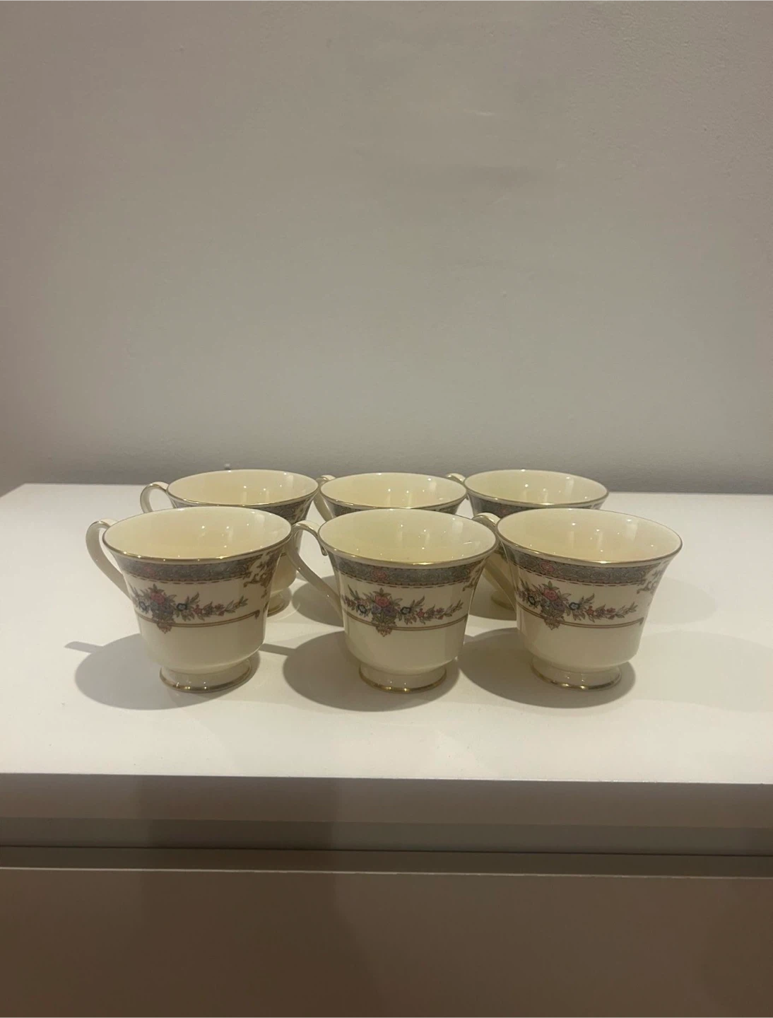 Minton Persian Rose Fine Bone China Tea Cups — Set of 6 | 1973