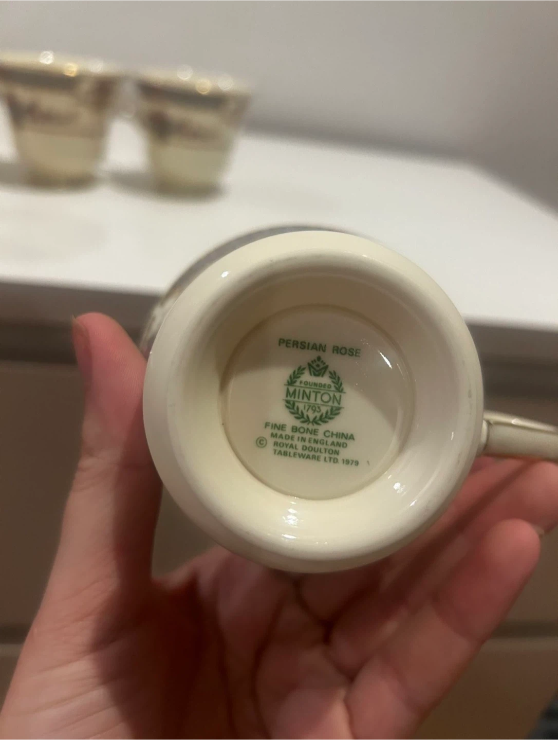 Minton Persian Rose Fine Bone China Tea Cups — Set of 6 | 1973 - photo 2