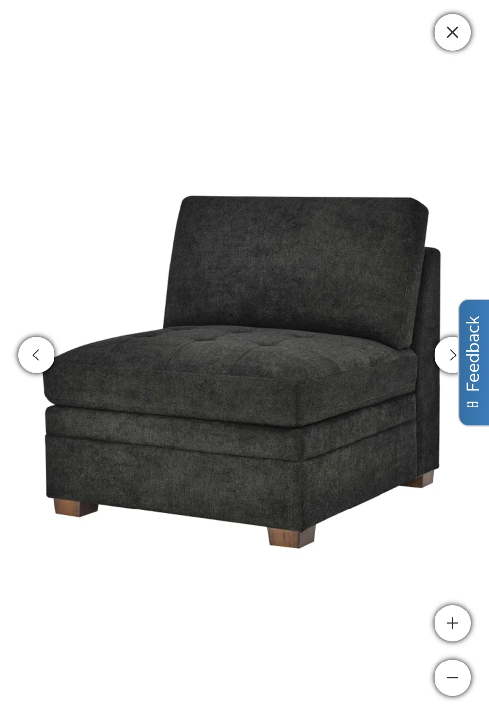 Thomasville Tisdale Armless Chair, Dark Gray - photo 3