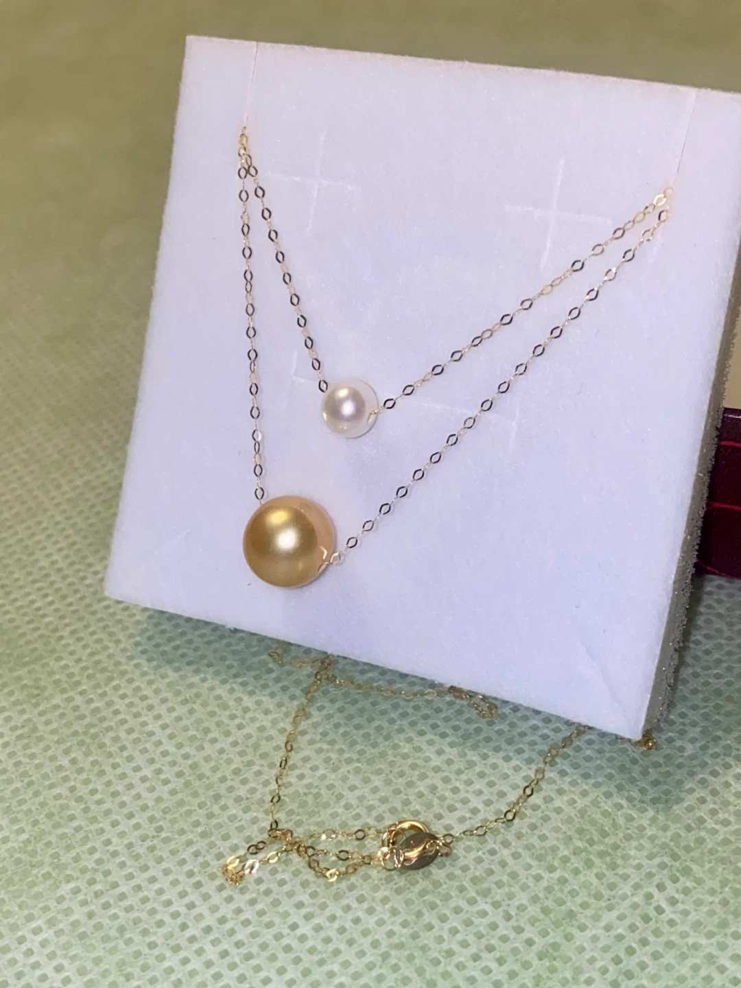 18K Gold Double Pearl Necklace - photo 5