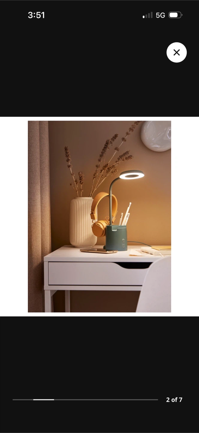 LED Desk Lamp IKEA BRUNBÅGE LED with Pen Holder - photo 2