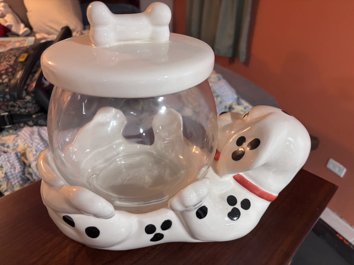 Dalmatian Dog Ceramic Treat Jar
