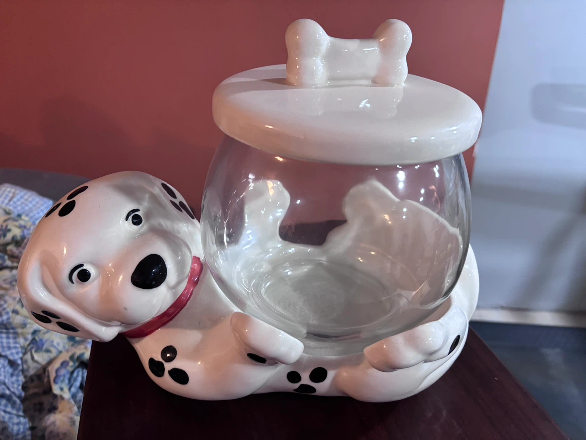 Dalmatian Dog Ceramic Treat Jar - photo 2