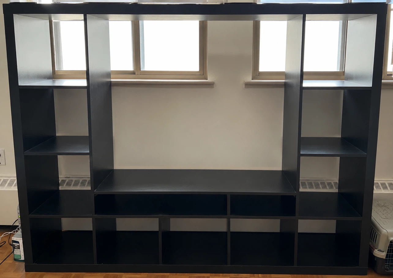 Wall unit fits up to 75 inch TV (TV not included)