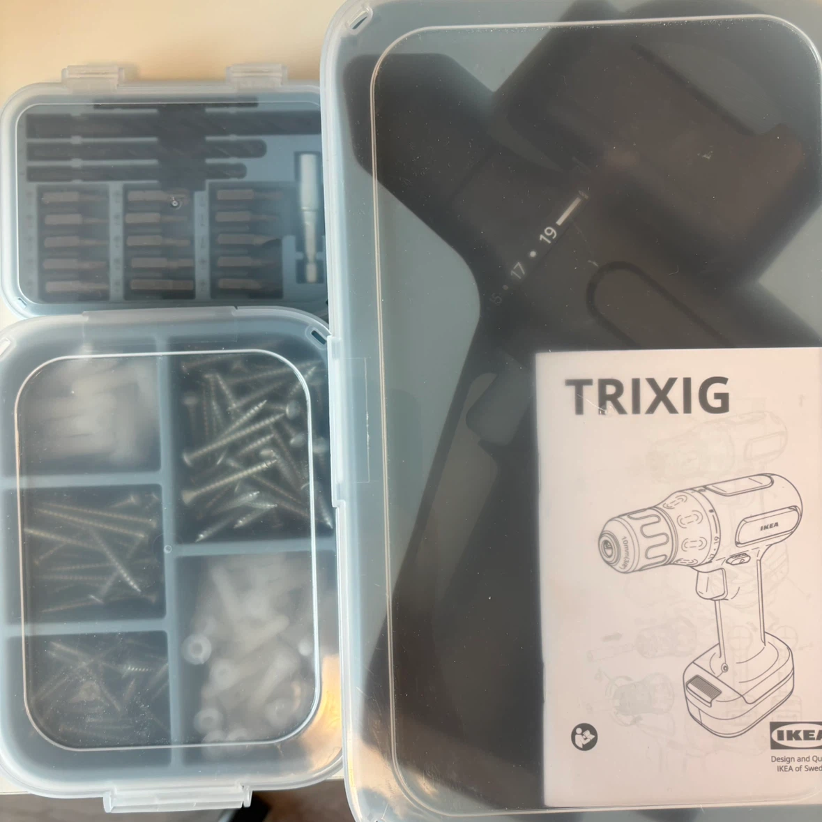 IKEA TRIXIG Cordless Drill and Accessory Set - photo 2