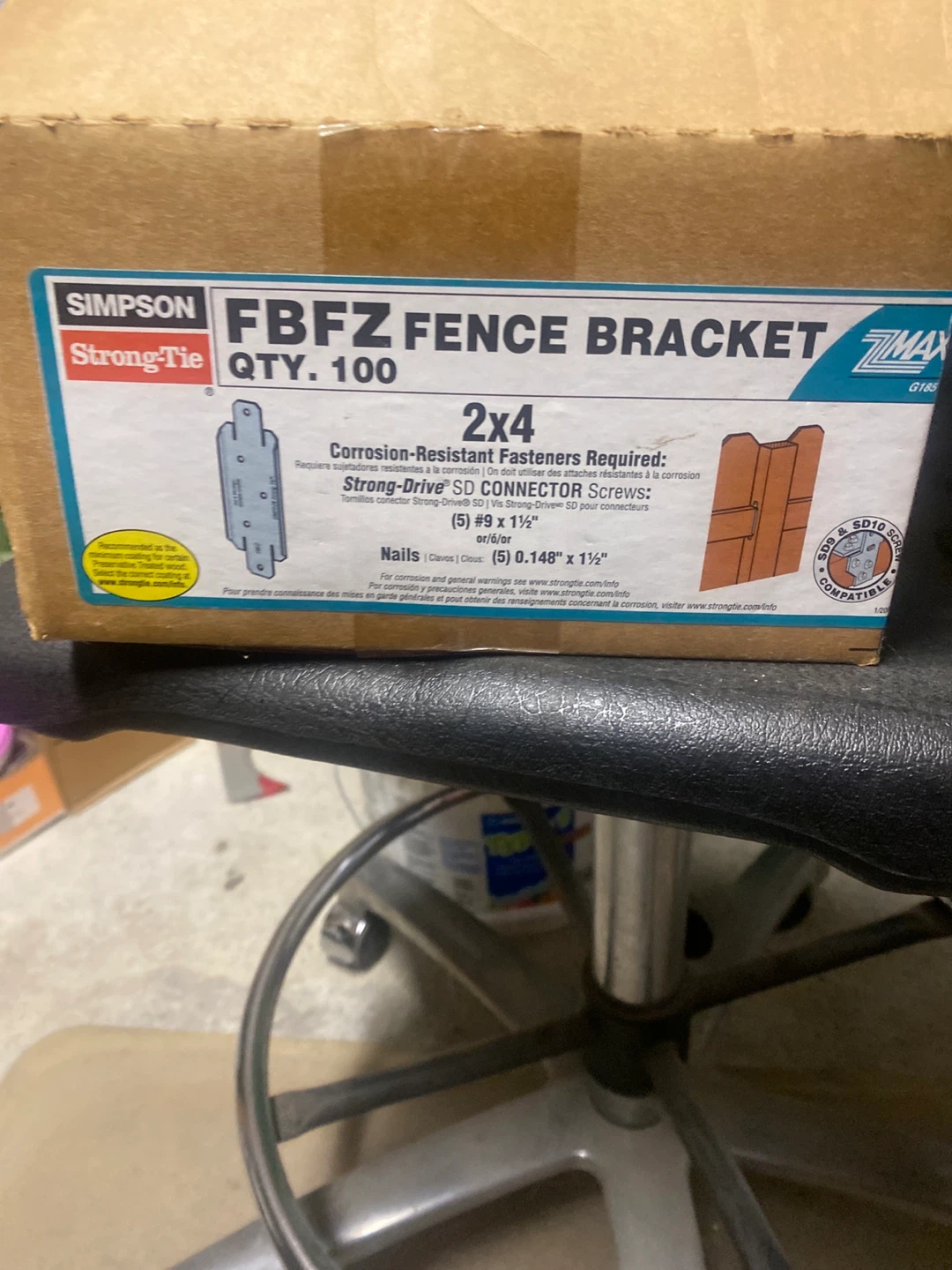 Simpson Strong-Tie FBFZ Fence Brackets - QTY 100