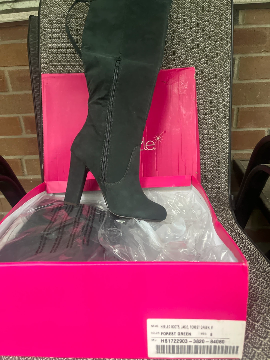 Shoedazzle Black Over-the-Knee Boots