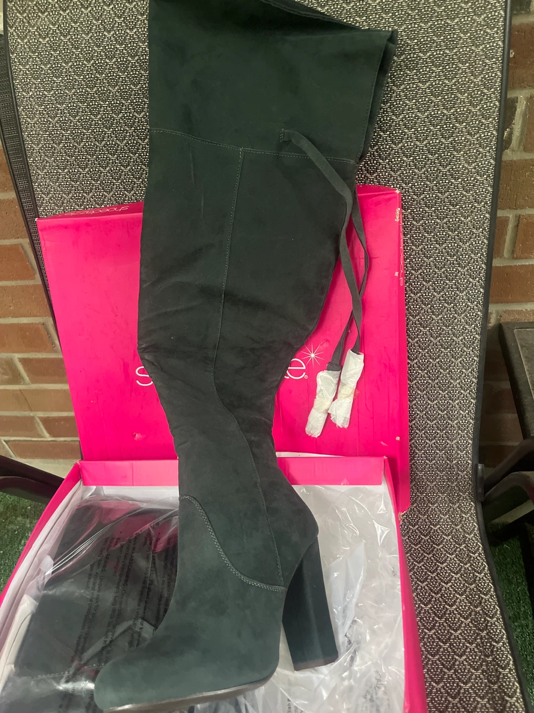 Shoedazzle Black Over-the-Knee Boots - photo 2
