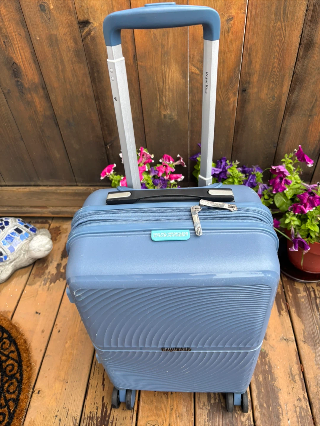 Royal King Blue Polypropylene Carry-On Luggage - photo 2