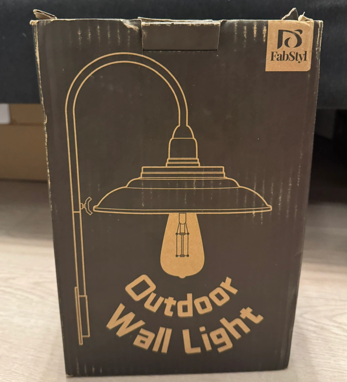 FabStyl Outdoor Wall Light with Motion Sensor, 2 pack and 1 bulb