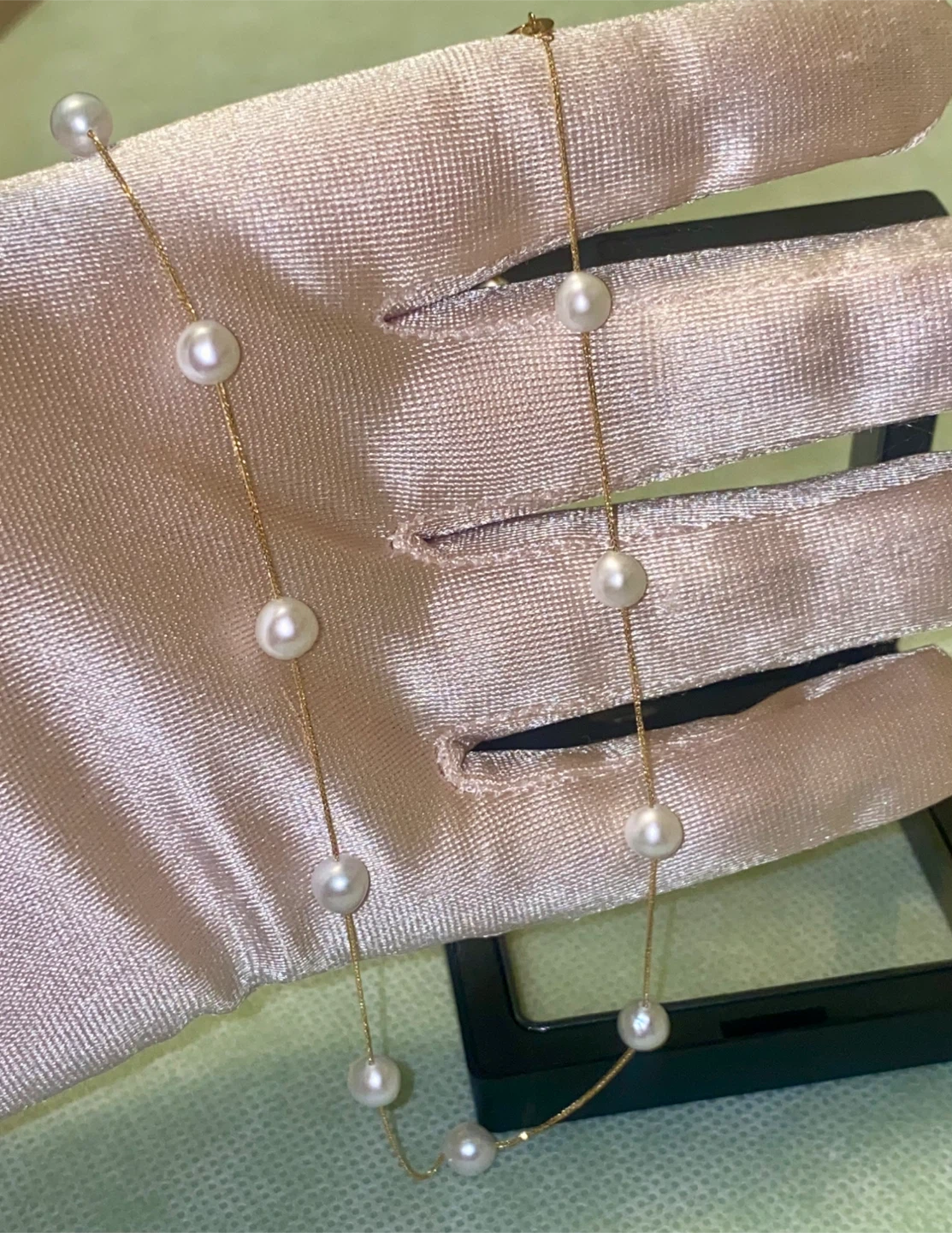 Pearl Necklace with 18K Gold Chain - photo 5