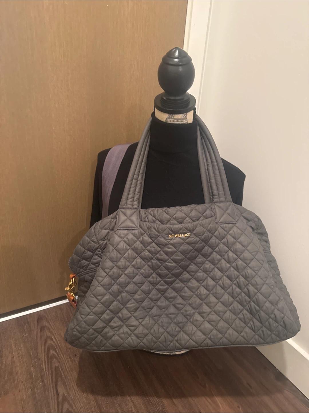 MZ Wallace Grey Quilted Tote Bag