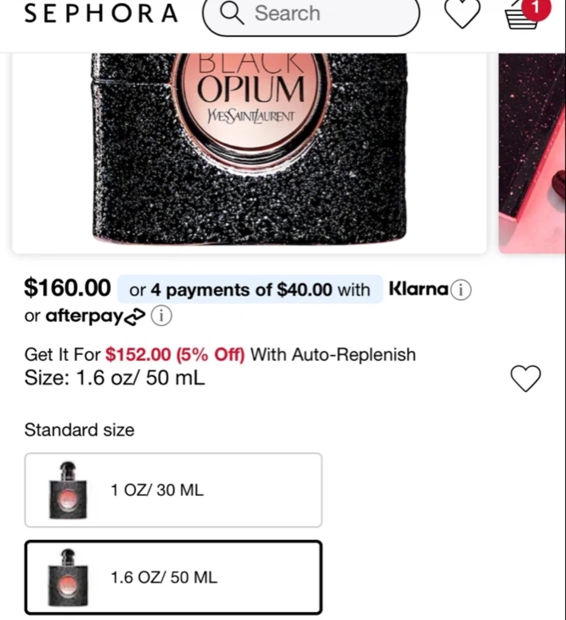 Yves Saint Laurent Black Opium Eau de Parfum 1.6 oz - photo 2