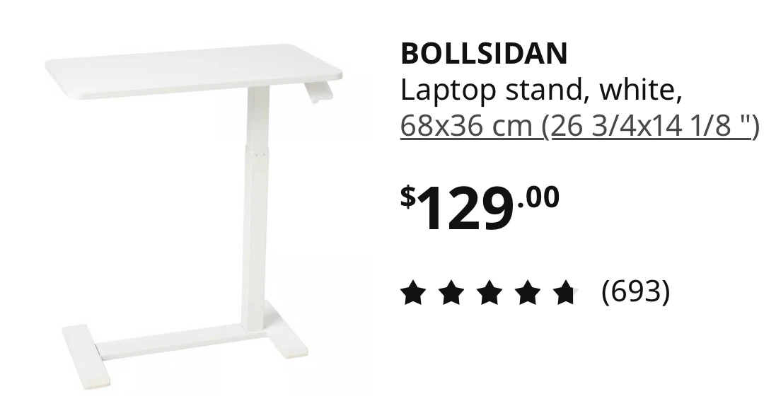 IKEA BOLLSIDAN Height adjustable Laptop Stand - photo 2