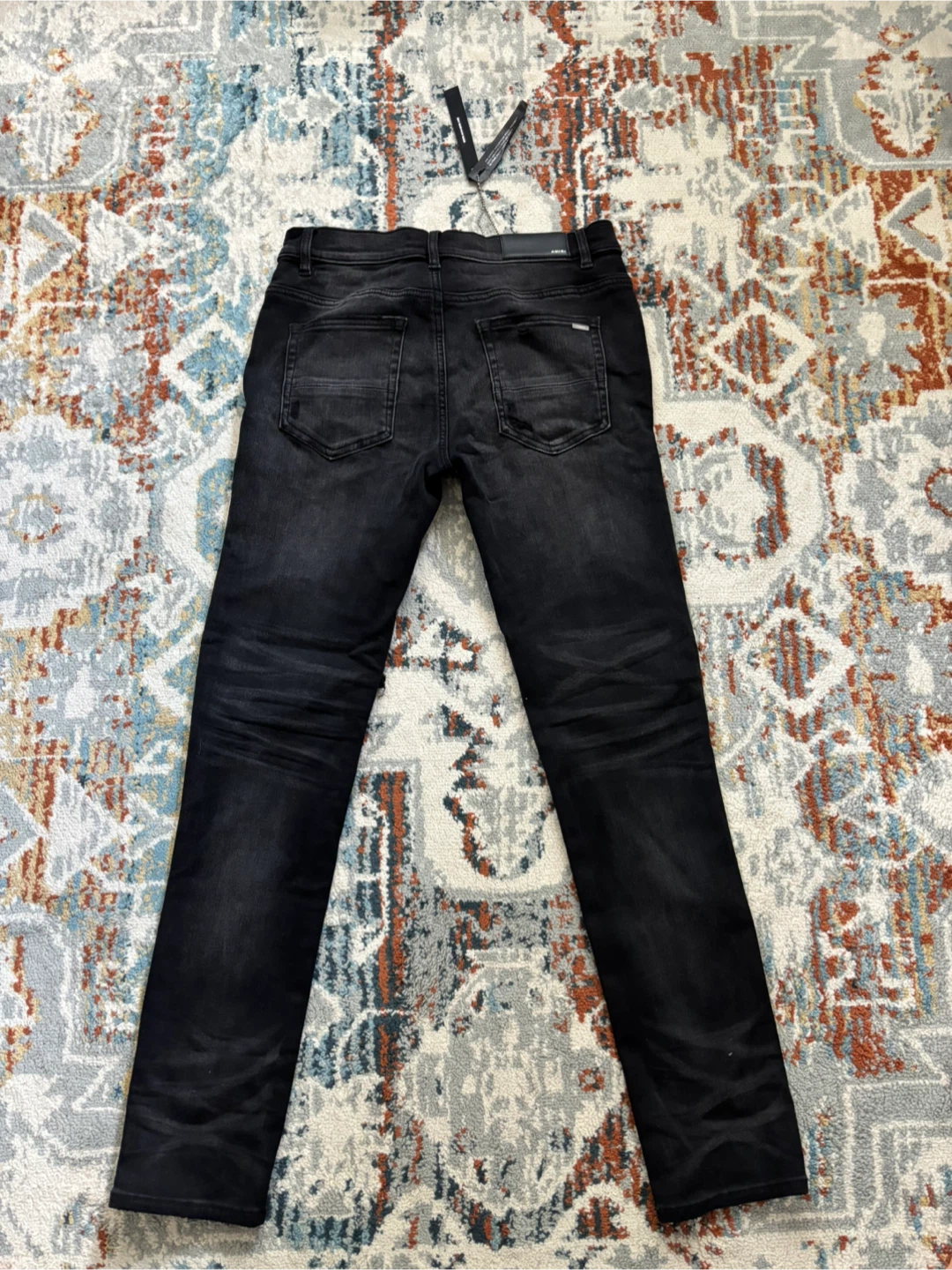 AMIRI Black Distressed Skinny Jeans - photo 2