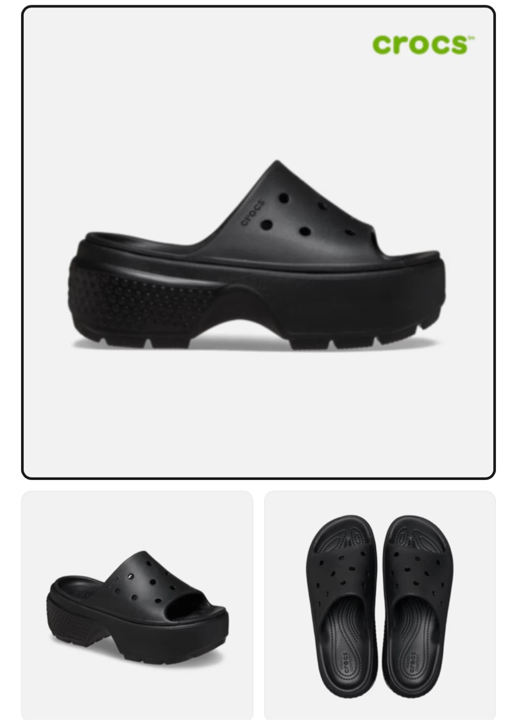 Tongs Crocs plateforme noir - photo 3
