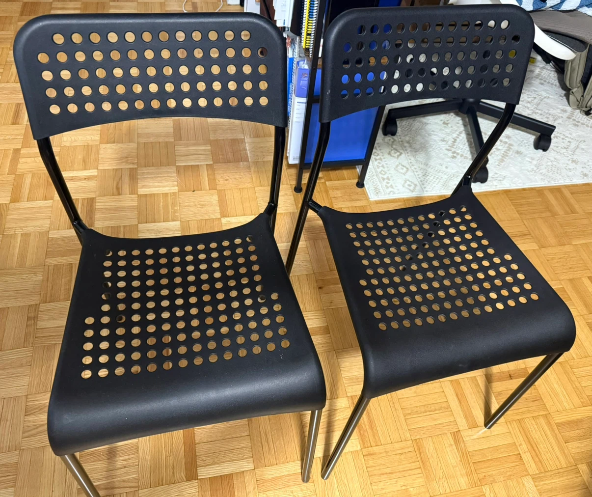 IKEA ADDE Black Chairs set of 2