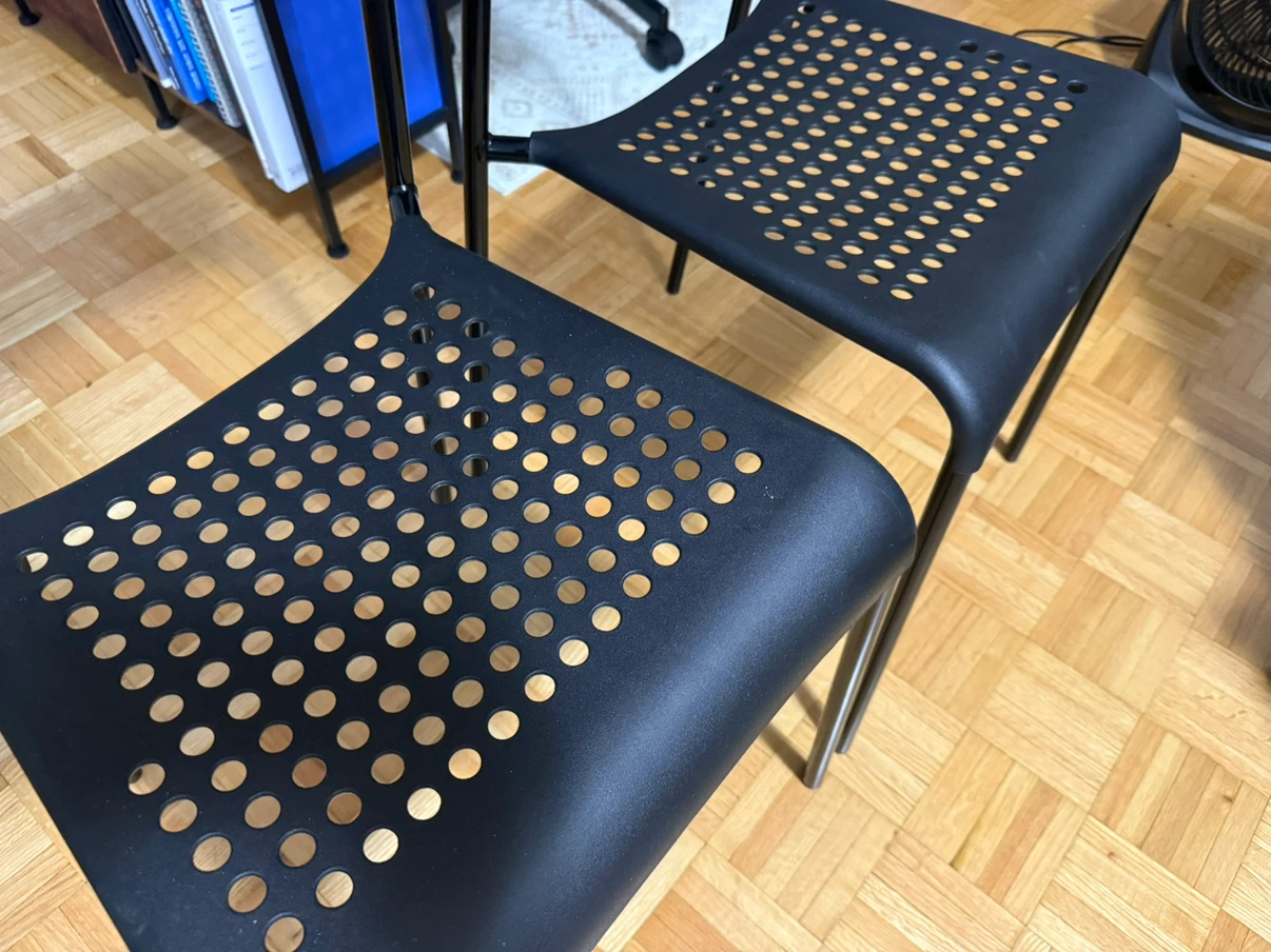 IKEA ADDE Black Chairs set of 2 - photo 3