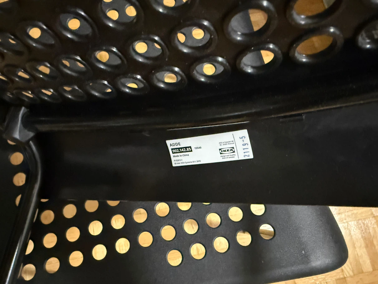 IKEA ADDE Black Chairs set of 2 - photo 5