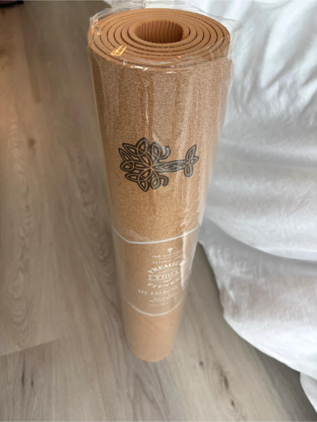 New Oak and Reed Natural Cork Yoga and Fitness Mat