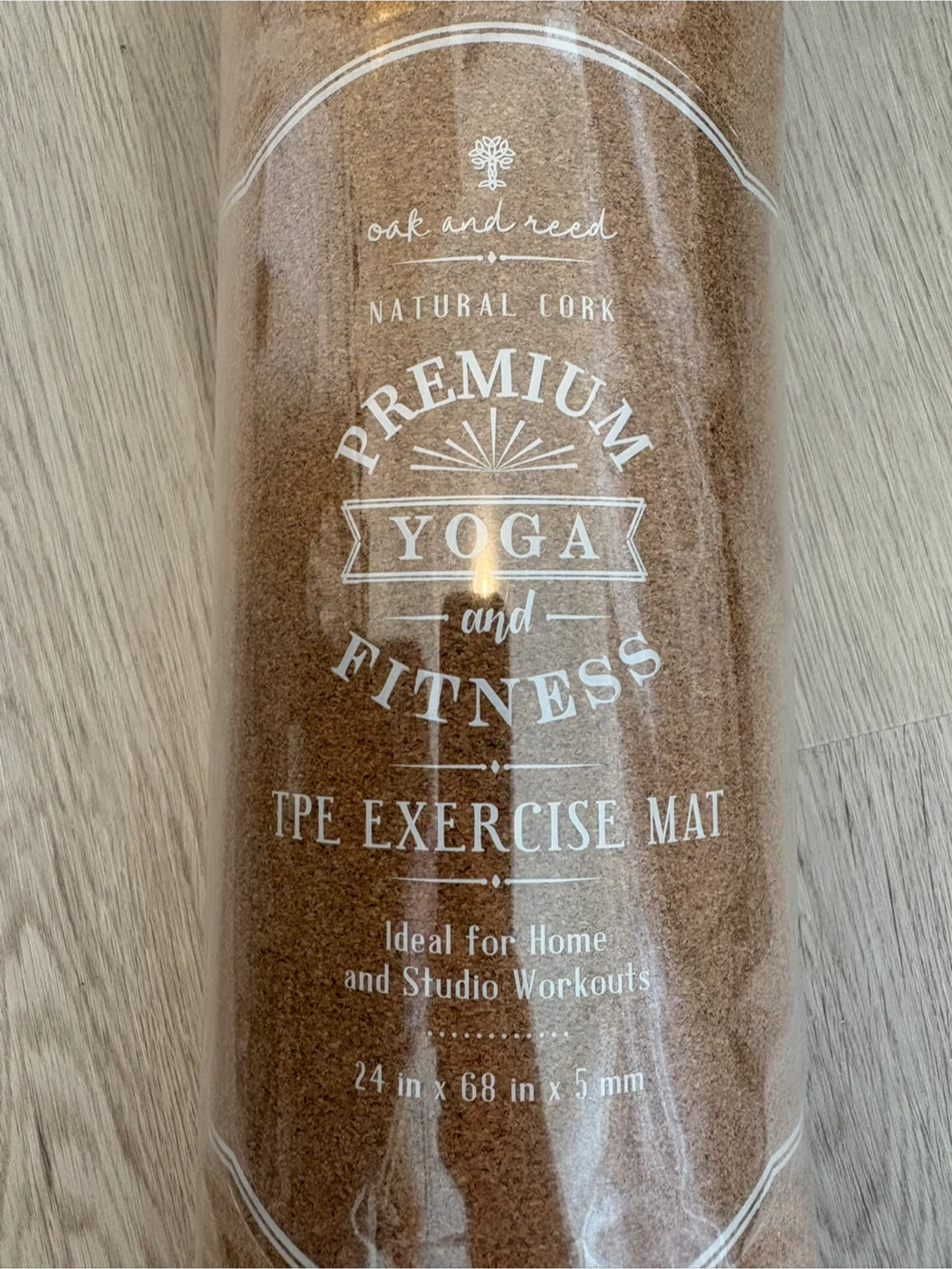 New Oak and Reed Natural Cork Yoga and Fitness Mat - photo 2