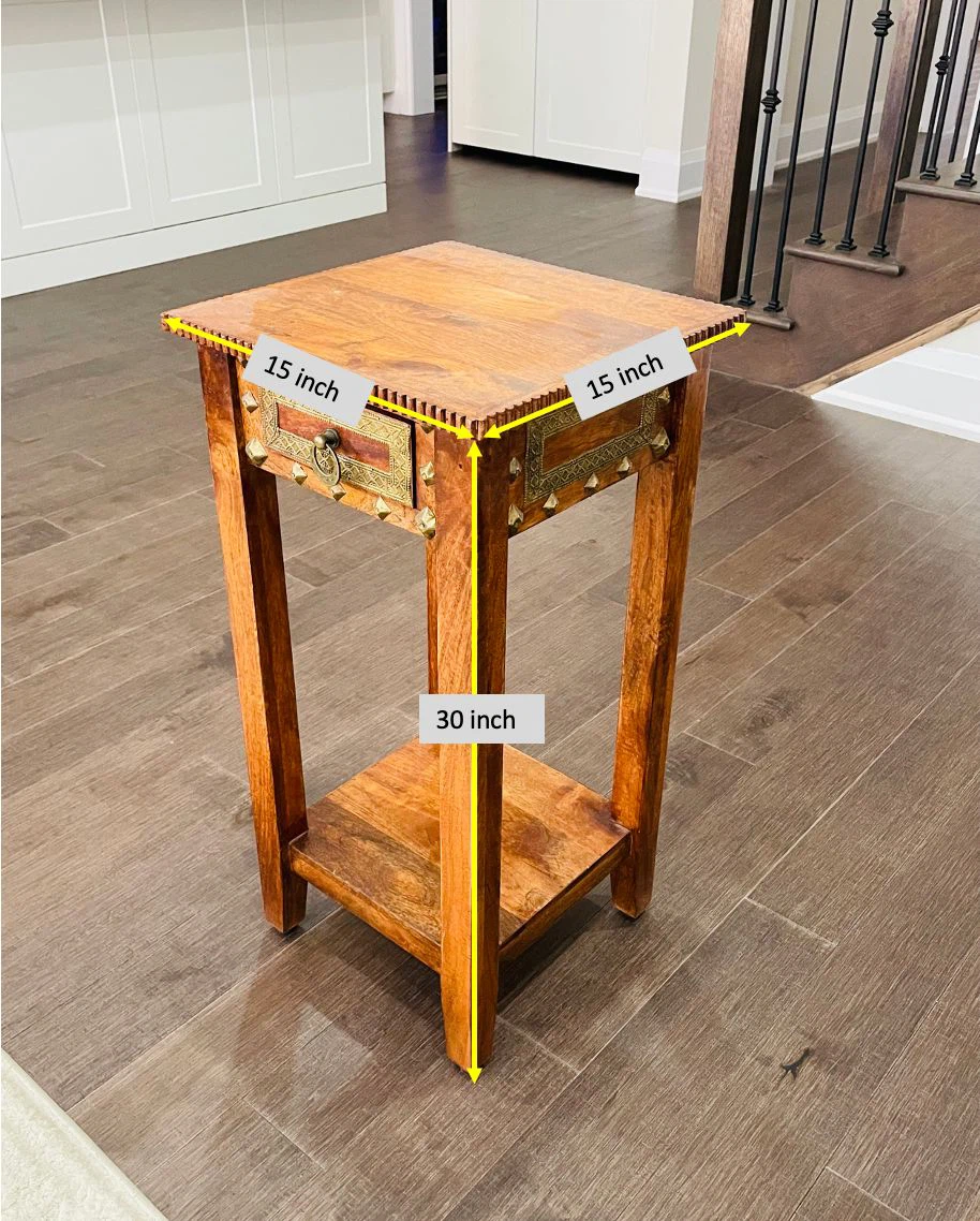 Pier 1 Solid Wood Accent Table Set – Like New - photo 3