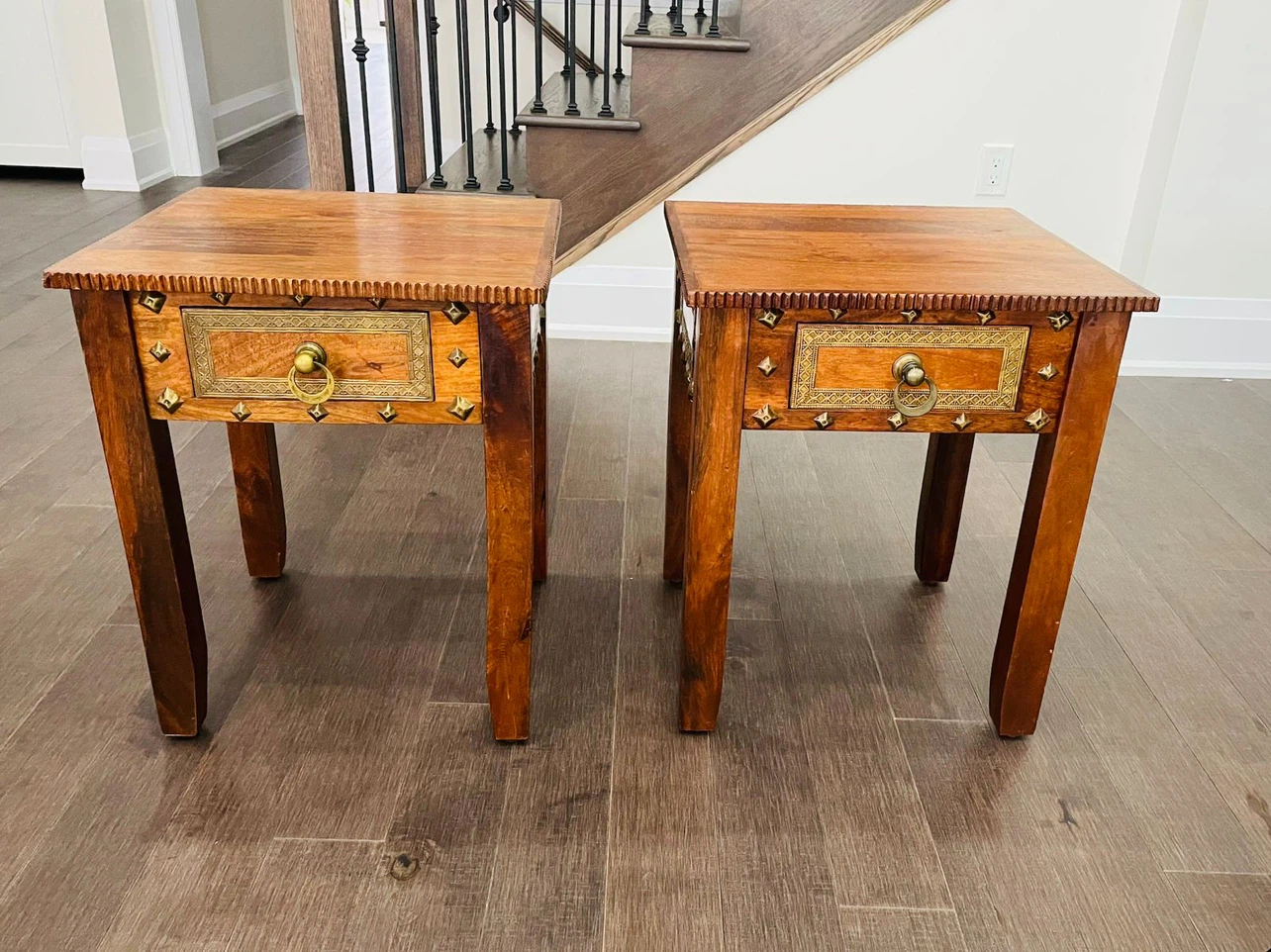 Pier 1 Solid Wood Accent Table Set – Like New - photo 4