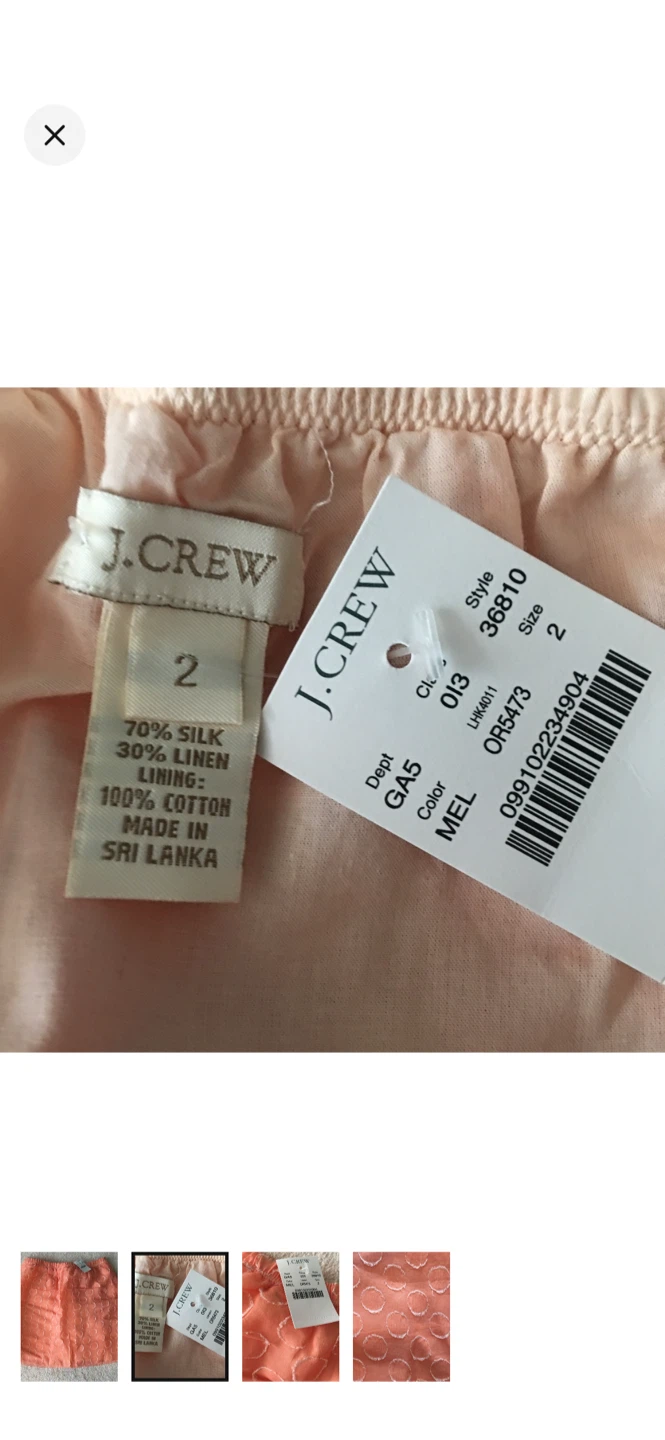 J. Crew Orange Polka Dot Skirt - Size 2 - photo 3