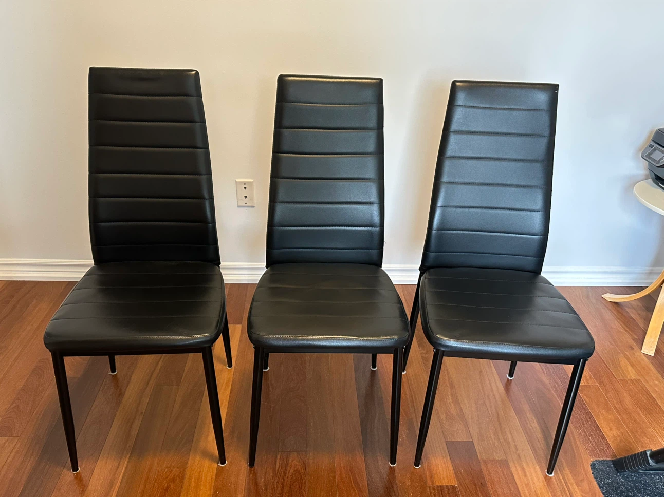 Set of 3 Black Chairs