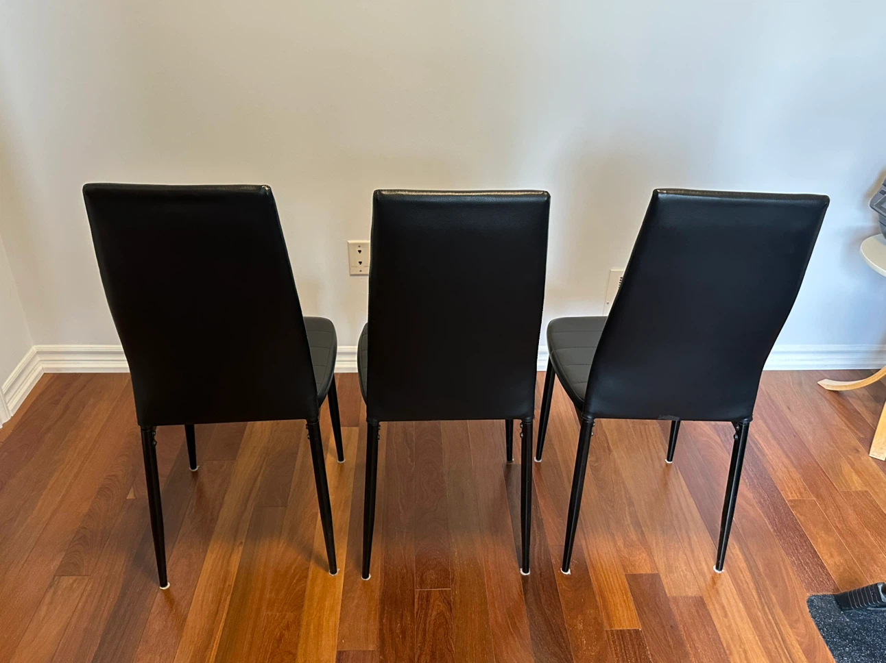Set of 3 Black Chairs - photo 3