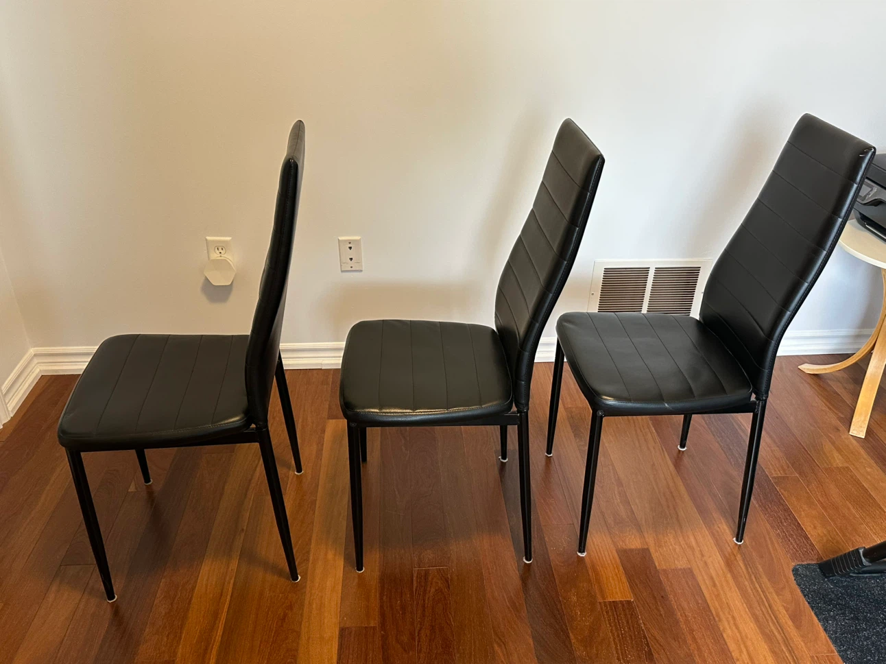 Set of 3 Black Chairs - photo 4