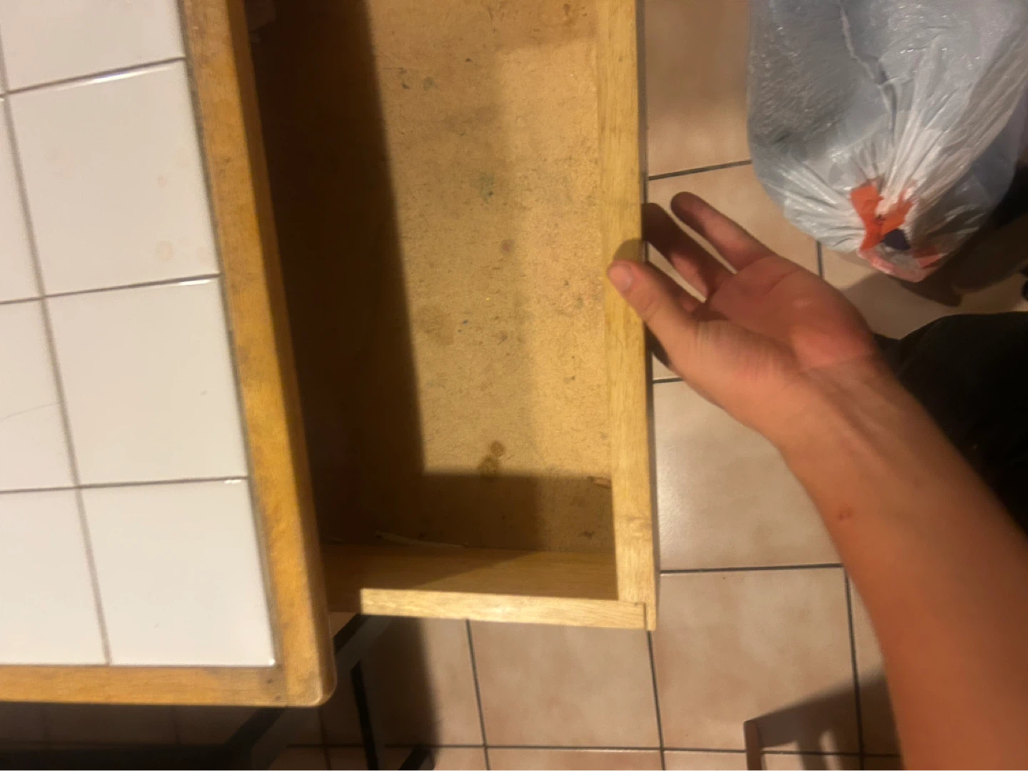 Wooden Kitchen Cart with Tiled Top - photo 5