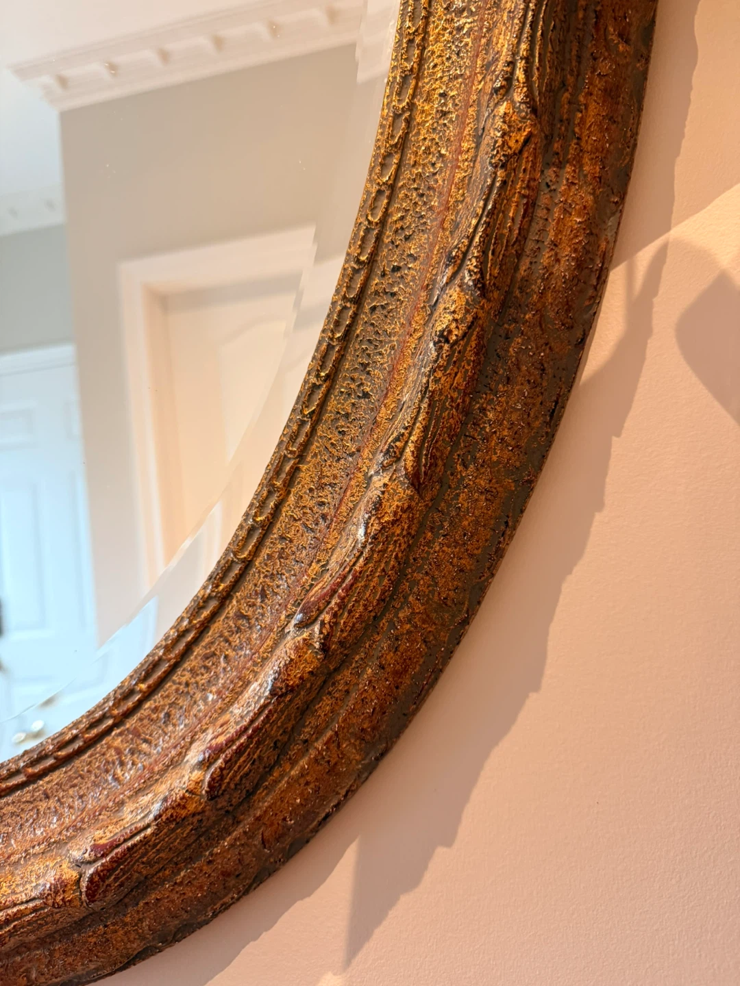 Oval Mirror with Ornate Gold Frame - photo 2