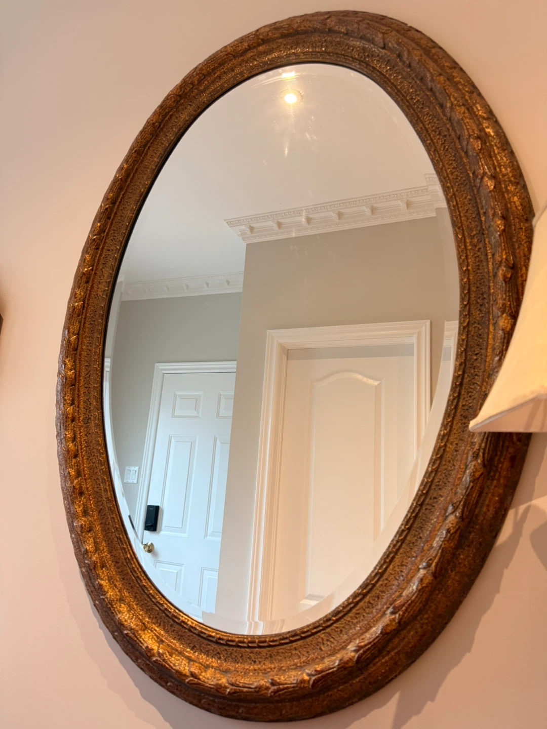 Oval Mirror with Ornate Gold Frame - photo 3