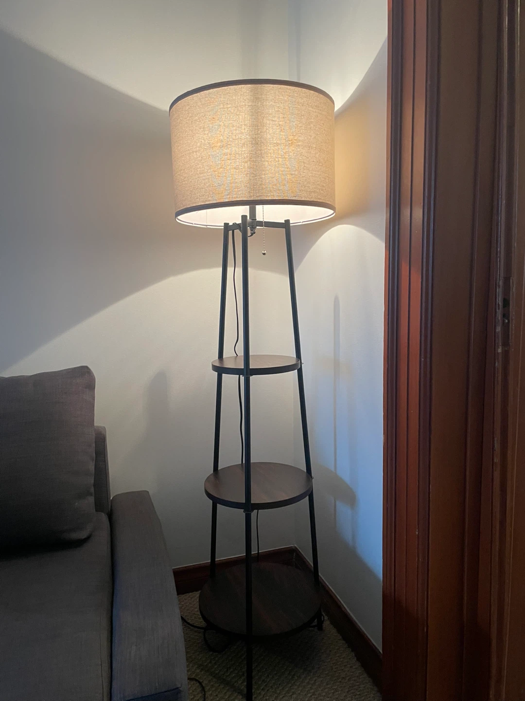 Floor Lamp with Shelves