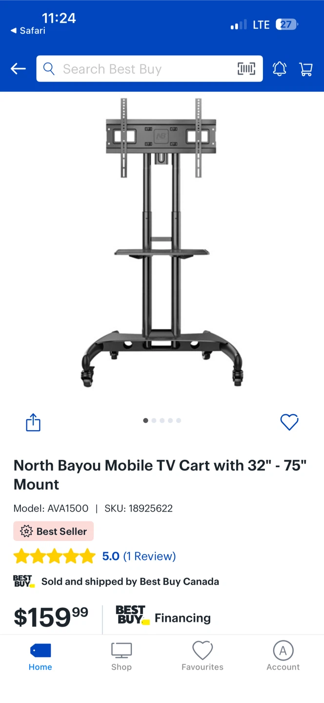 North Bayou Mobile TV Stand - photo 4