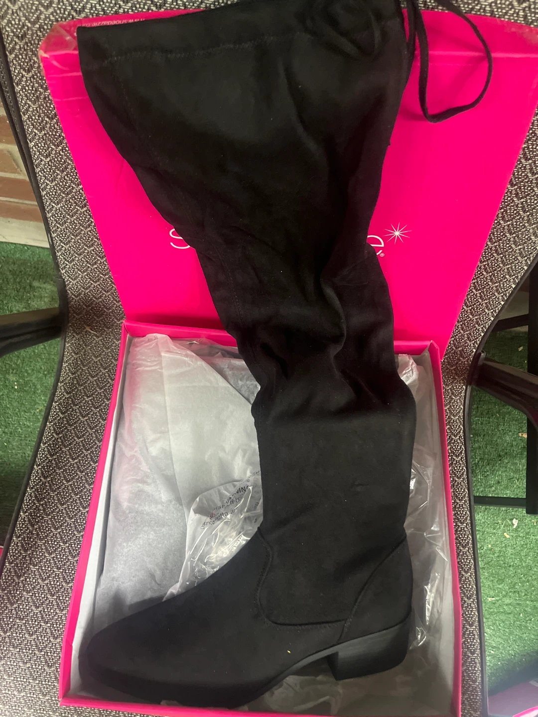 Shoedazzle Hannah Flat Boots Black Size 9.5 - photo 3