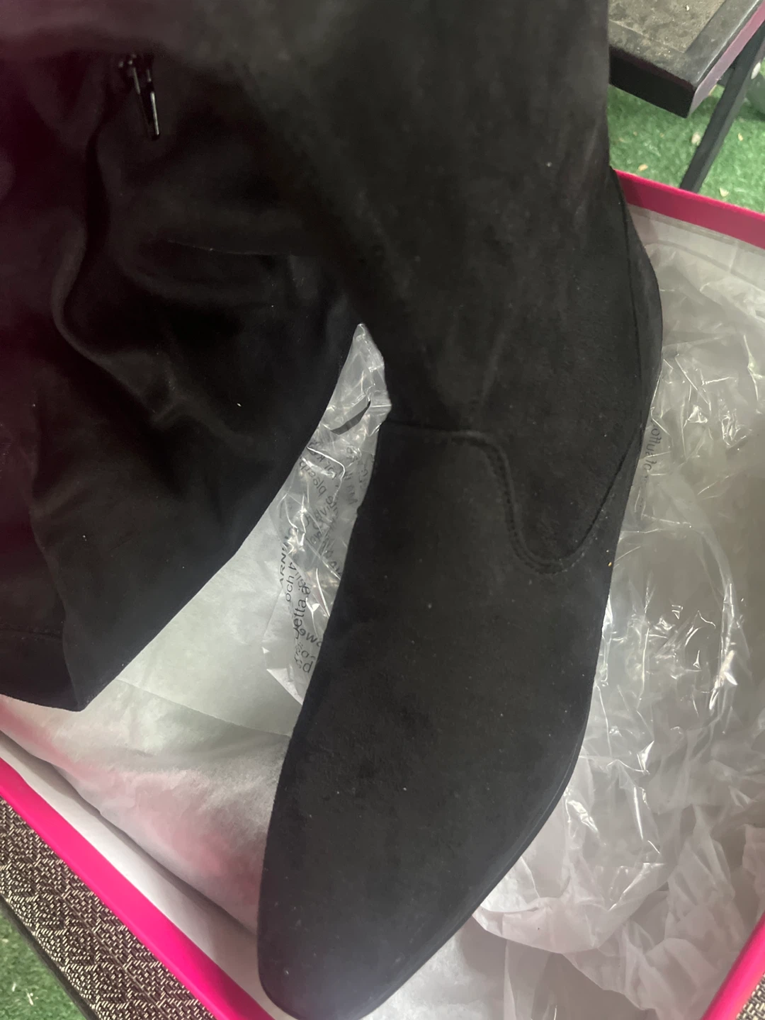 Shoedazzle Hannah Flat Boots Black Size 9.5 - photo 5