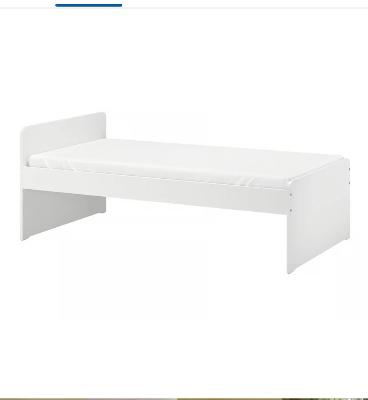 IKEA SLÄKT Bed Frame with Slatted Bed Base, White