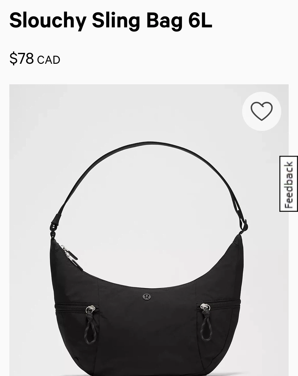 Lululemon Slouchy Sling Bag 6L