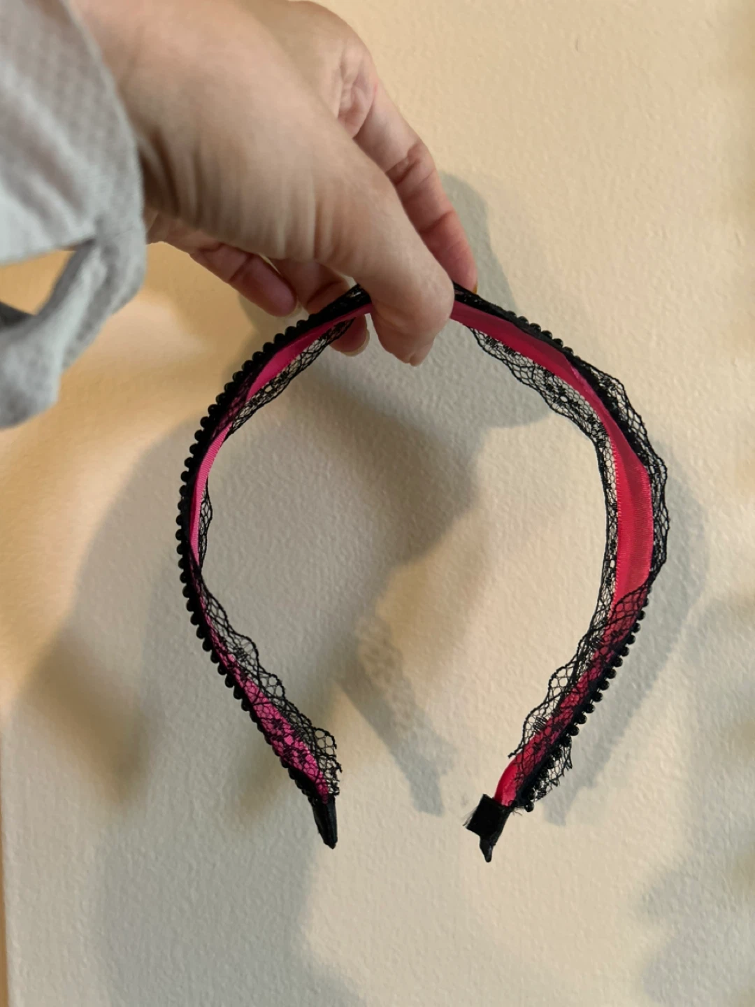 New Black and red Lace Headband with Beads - photo 2