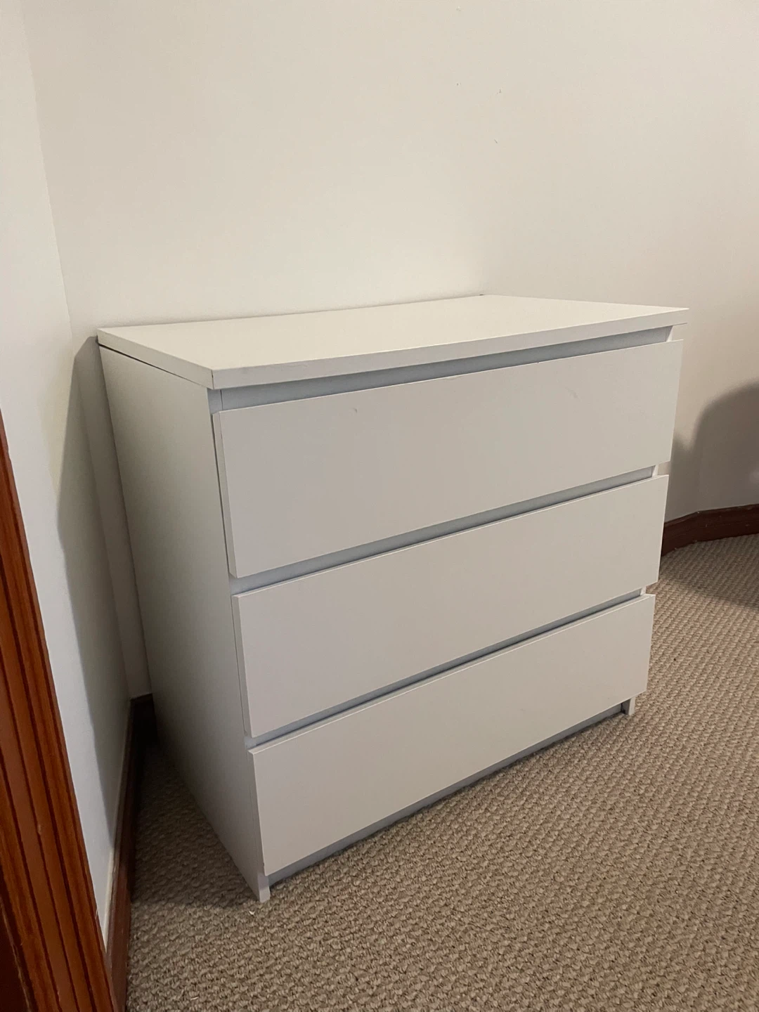 IKEA - White 3-Drawer Dresser