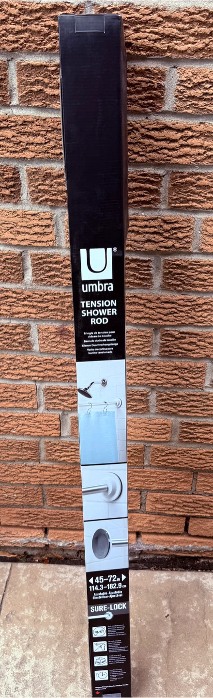 Umbra Tension Shower Rod 45-72 inches