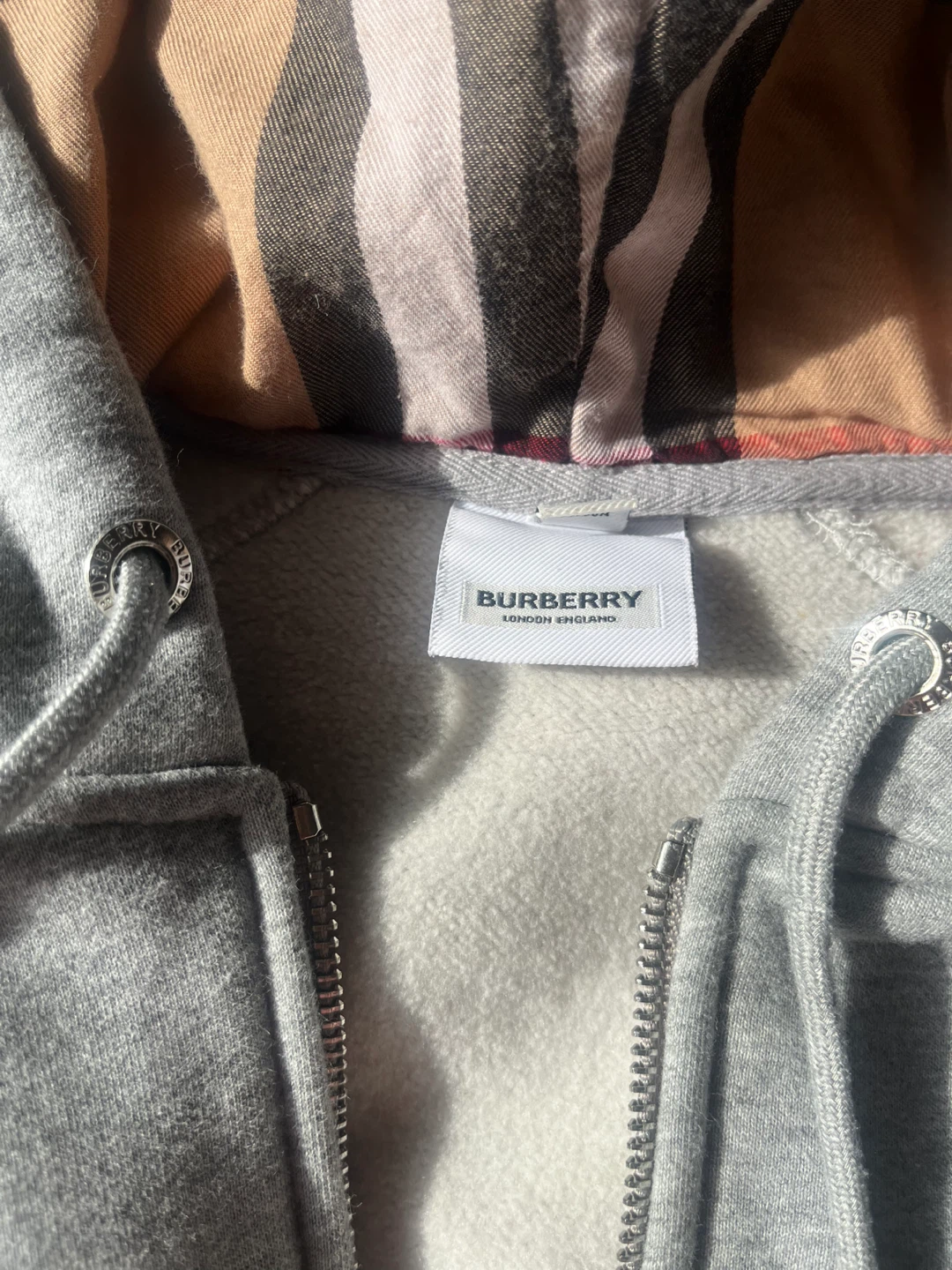 Burberry Grey Full Zip Hoodie - photo 2