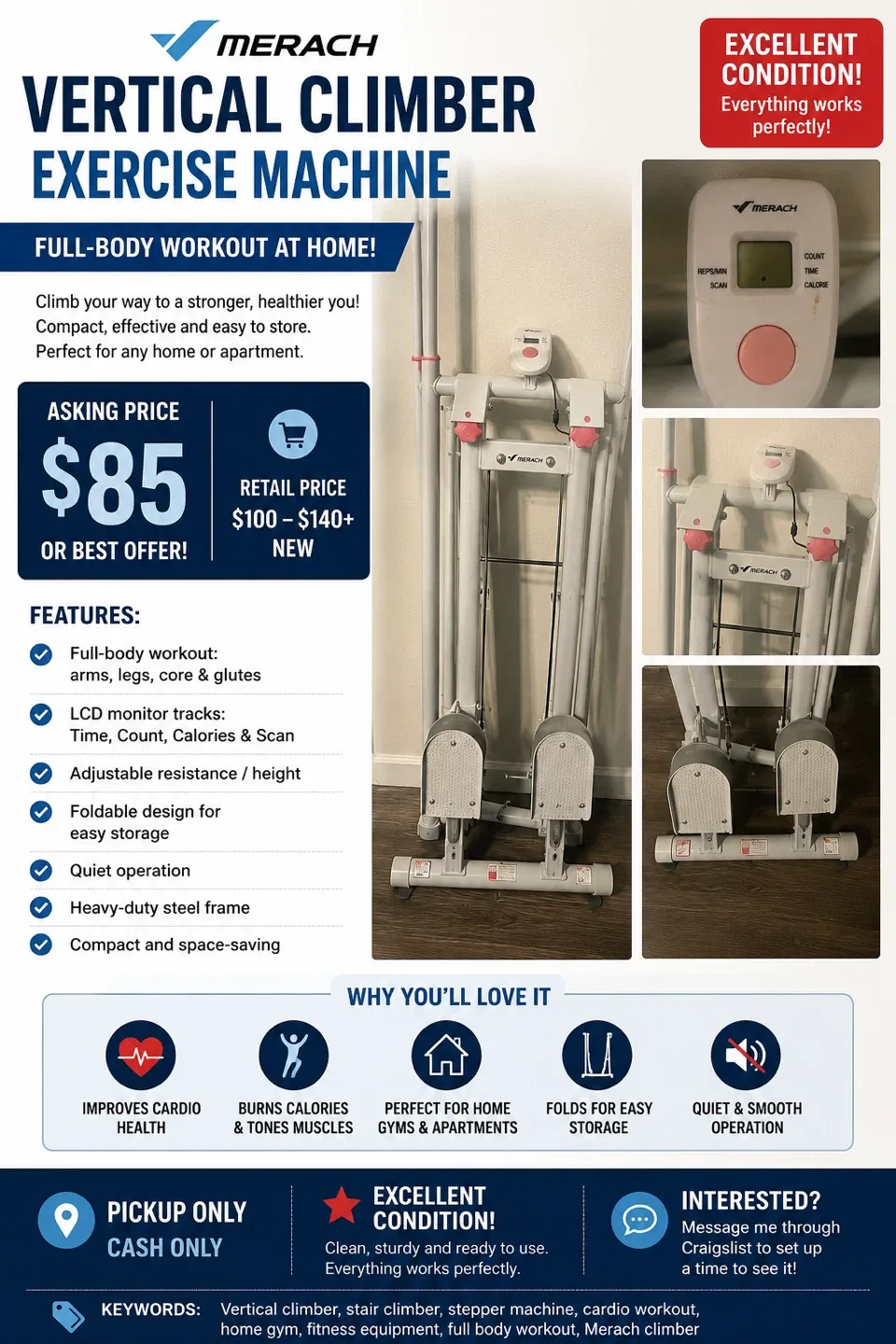 Merach Vertical Climber Exercise Machine
