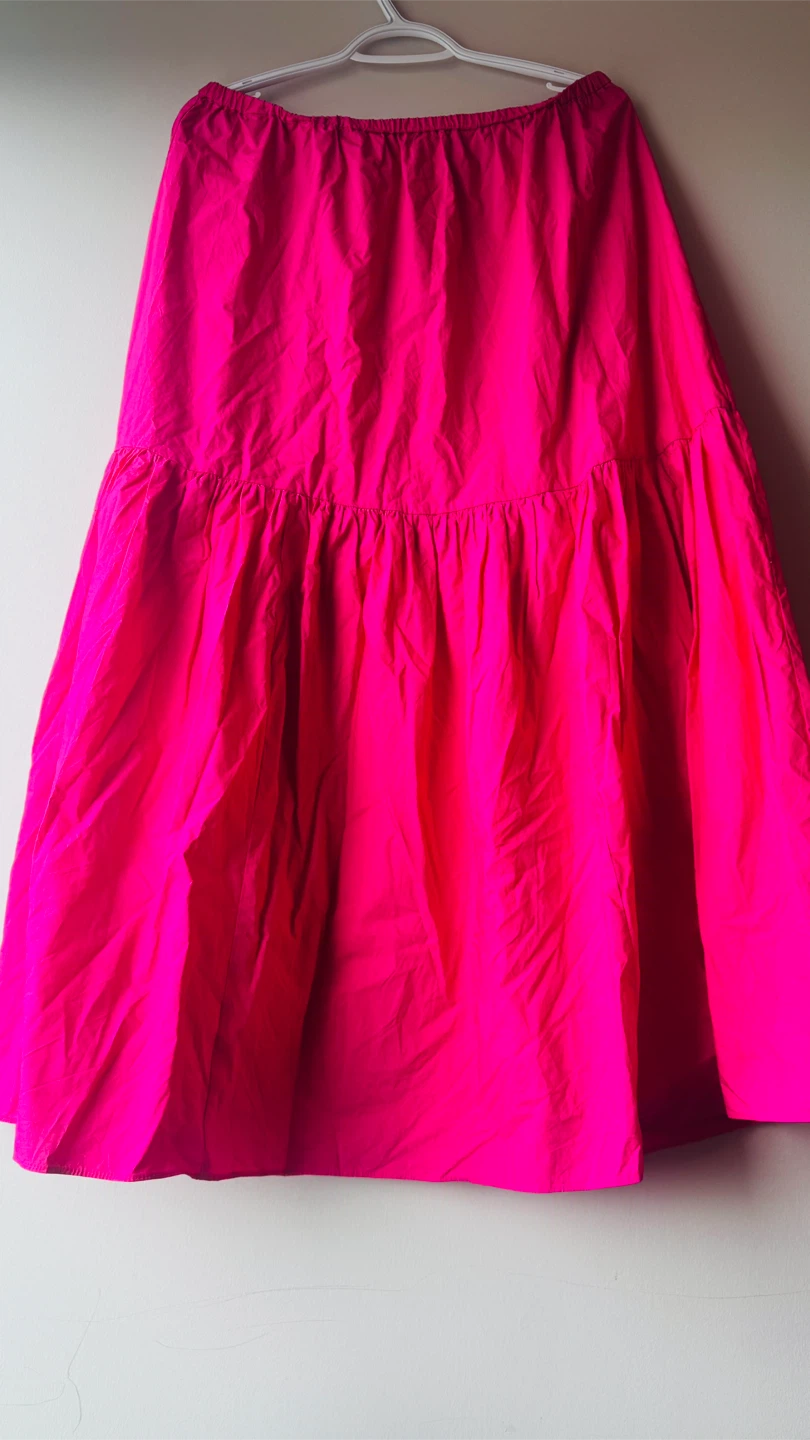 H&M Bright Pink Tiered Maxi Skirt - photo 2