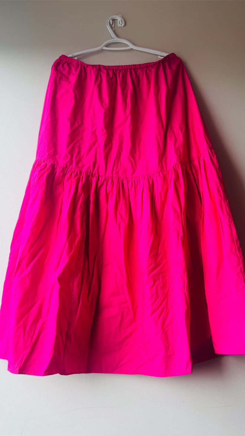 H&M Bright Pink Tiered Maxi Skirt - photo 3