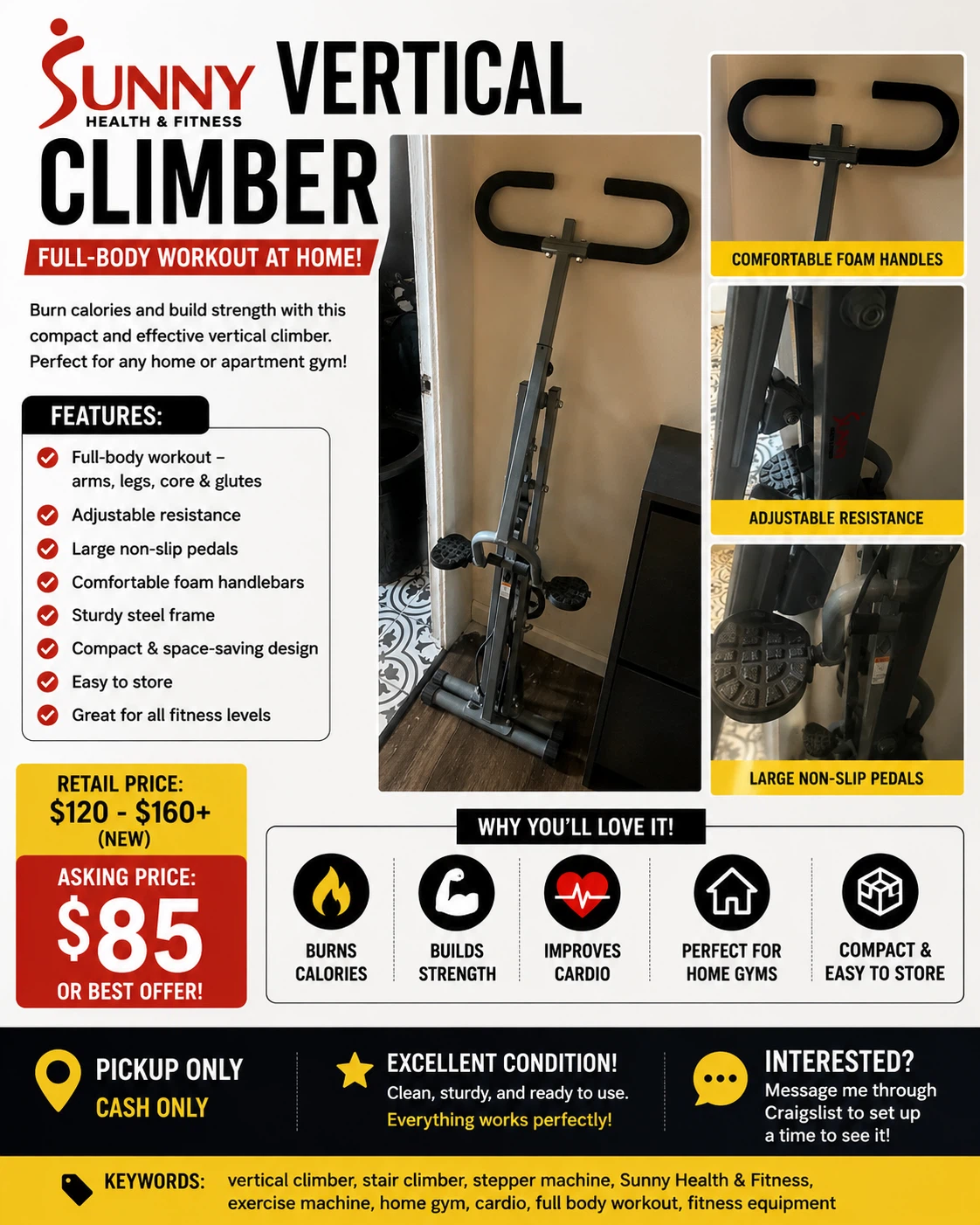 Sunny Health & Fitness Vertical Climber